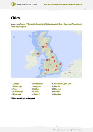 example page 4 from our offline Travel Guide for United Kingdom